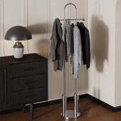 法式 卧室挂衣架不占地复古入户客厅落地衣架轻奢高级转角衣帽架