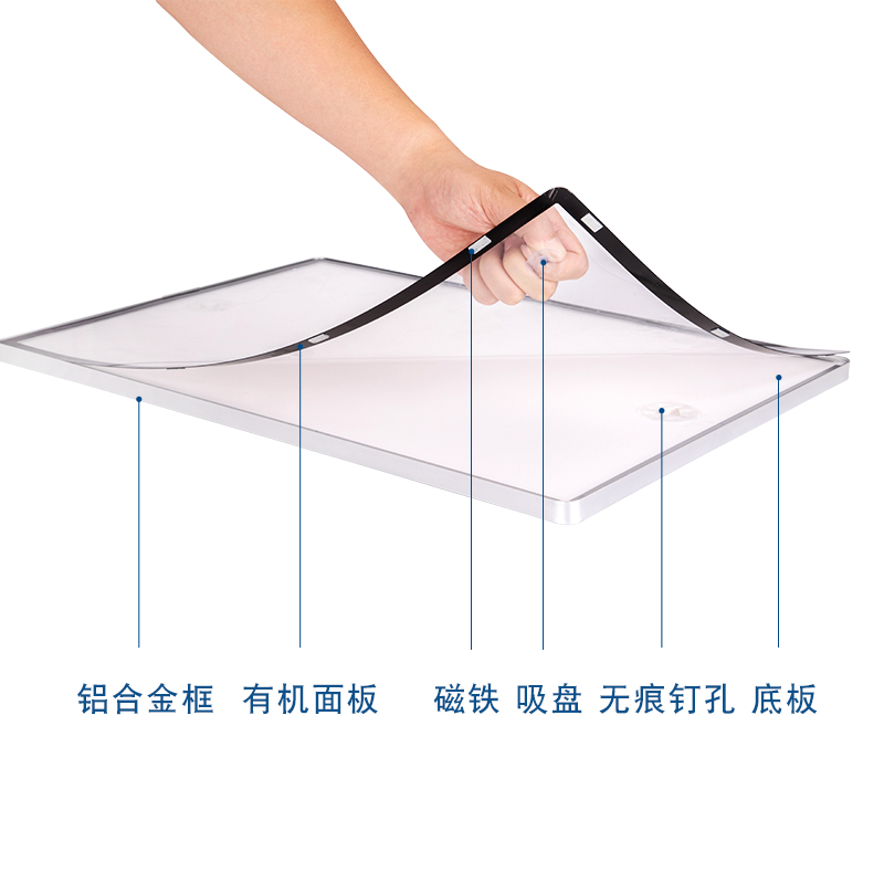 相框挂墙画框简约电梯海报框广告展示牌铝合金菜单磁吸性展板定制