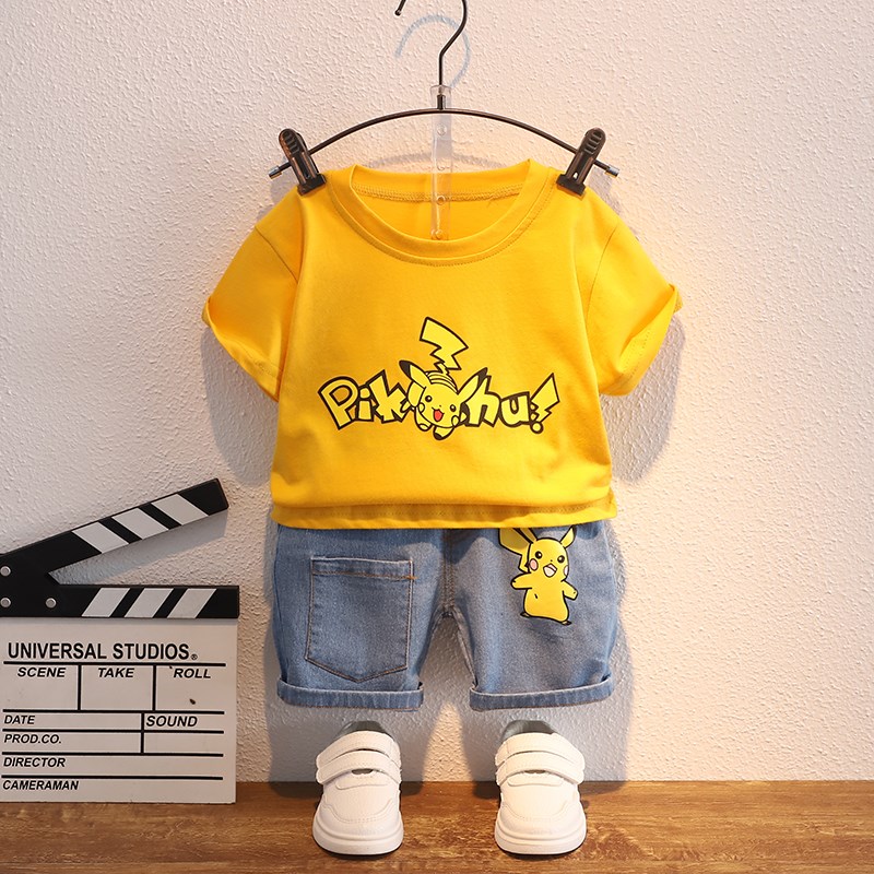 儿童装男童夏装套装1周岁一岁半3到4女宝宝短袖夏天春2小孩衣服女