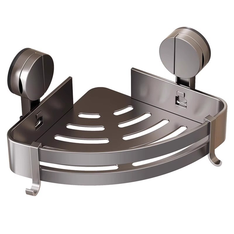 卫生间吸盘三角置物架浴室转角洗漱台洗手间墙上壁挂厕所收纳架子