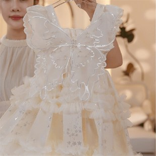 女童连衣裙2024新款宝宝生日礼服裙洋气小女孩在逃公主裙儿童夏装