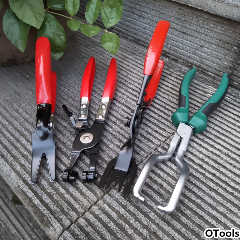 汽修四件套汽车水管钳油管分离抱箍钳子燃油管夹钳内饰胶扣开灯钳