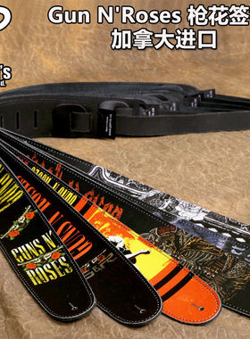 加拿大 Perris派瑞斯Gun N Roses枪花签名款皮/布制电木吉他背带