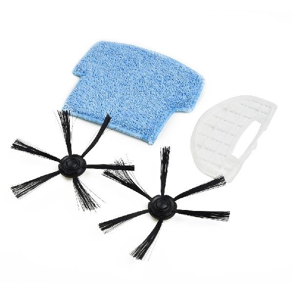 新品2pcs Side Brushes+1pcs Filter+1pcs Mop Cloth Sweeper