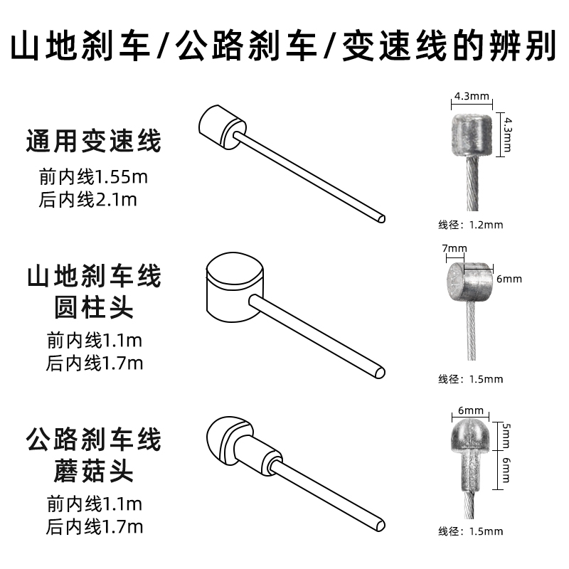 自行车线管套装变速刹车变速器山地公路车线芯线管帽前后内线配件