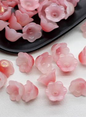 30pcs/Lot Colorful Flower Lampwork Beads Trumpet Flower Shap