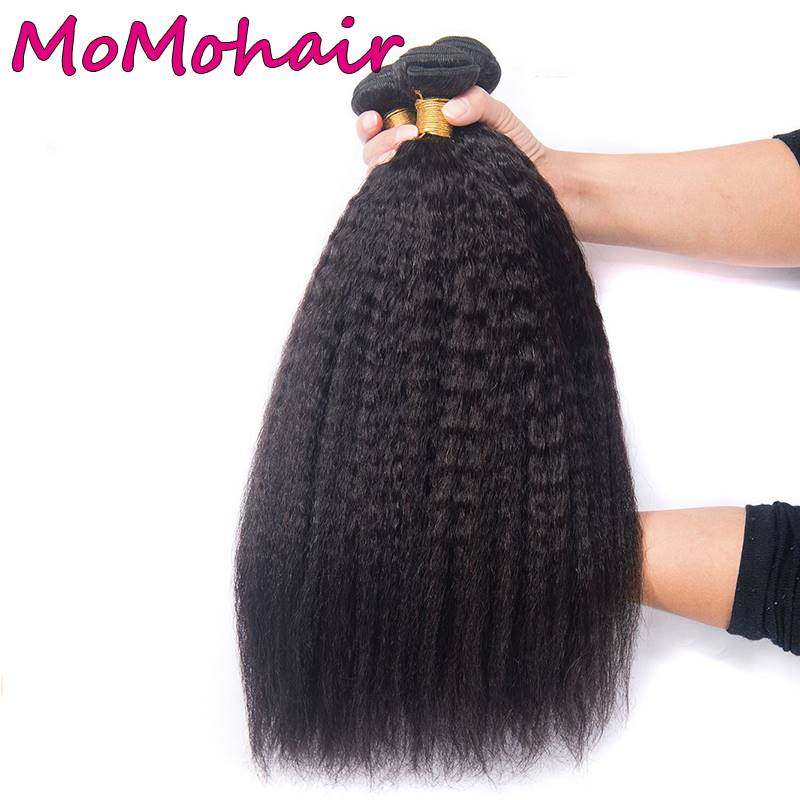 Kinky straight Peruvian human virgin hair bundles weave100g