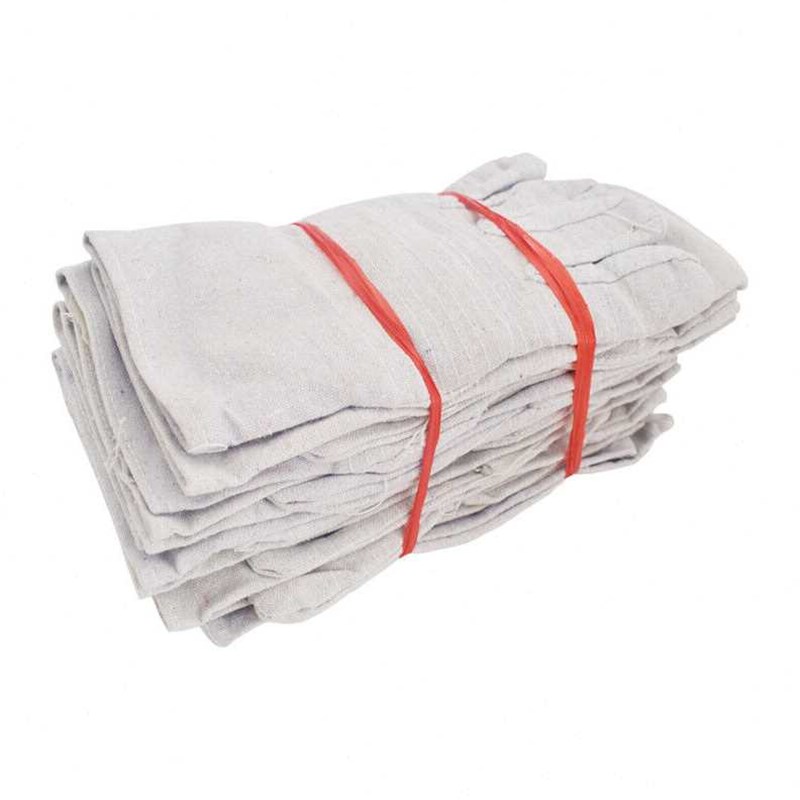 上柯B2029帆布手套带内衬加厚24线白甲布手套耐磨劳保手套常规25c