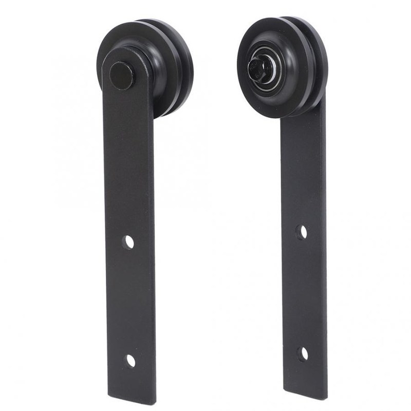 2Pcs Sliding Door Pulley Track Roller Sliding Door Track Rai