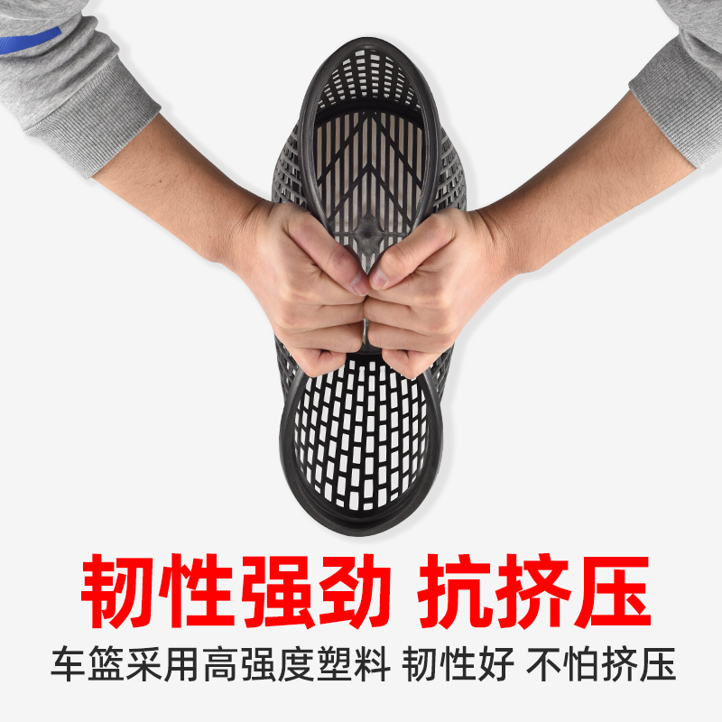 自行车车筐前筐蓝框前挂山地车菜篮子儿童单车车篮挂篮车头筐前篮