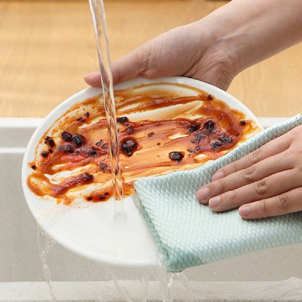 新品5/10Pcs Kitchen Wiping Rags Efficient Super Absorbent
