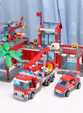 HUIQIBAO 774 stcke Stadt Feuer Station Modell Bausteine Ju