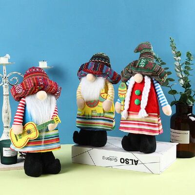 极速Carnival Gnomes Plu Elf Doll Cute Faceless Dwarf Decor