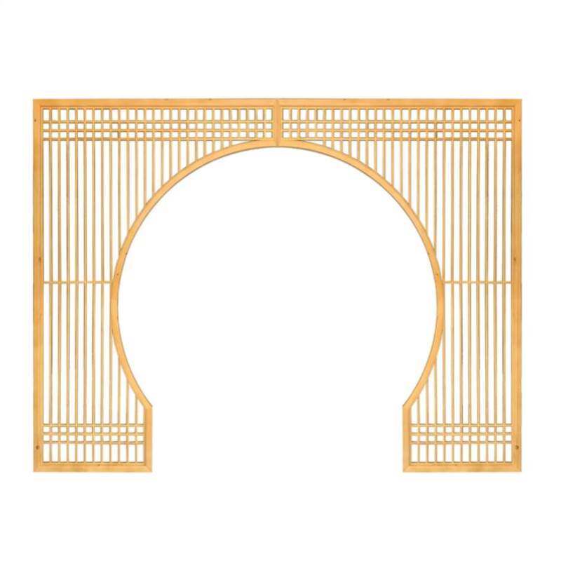 极速花格月洞门实木博古架客厅中式背景隔断屏风圆拱门仿古玄关月