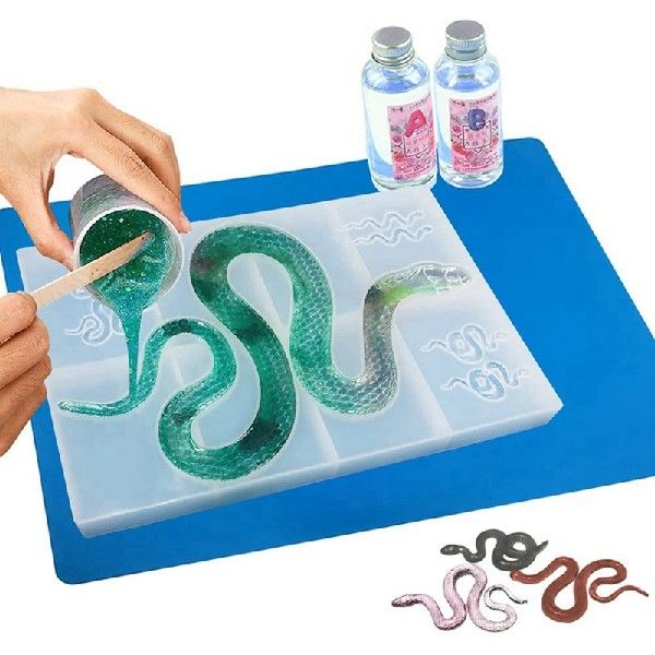 2 PCS Earring Silicone Mould Serpentine Resin Mould For DIY