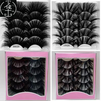 5Pair Fluffy Lashes 25mm Lashes Long Thick False Eyelashes