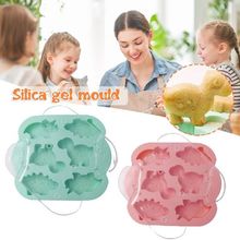 新品Silicone 6 Dinosaur Rice Cake Stencils DIY Animal Rice C