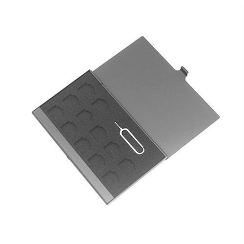 铝合金手机sim卡收纳盒金属电话卡包12张nano sim卡存放盒保护包