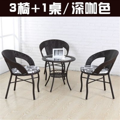 Table three sets of desks and chairs balcony chair living