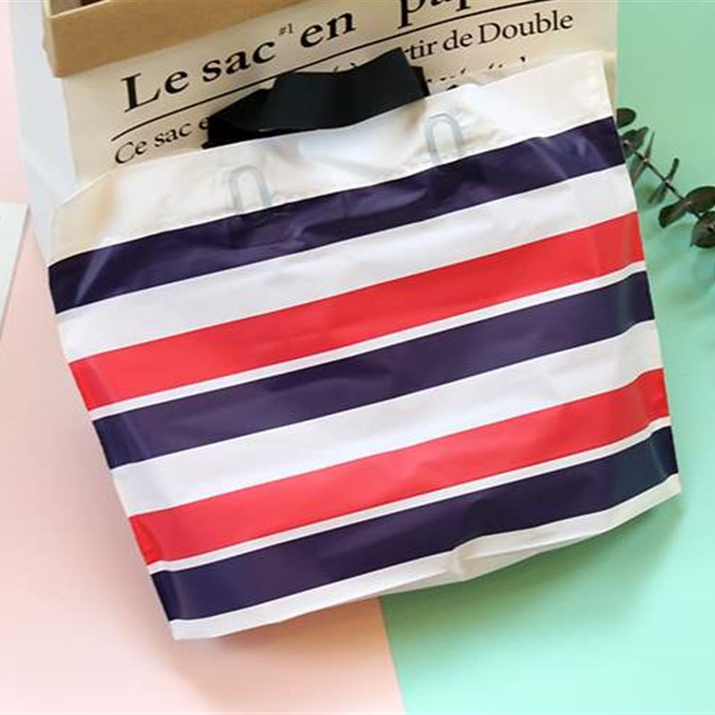 服装手提袋男女通用购物胶袋塑料袋磨砂袋彩条袋包装袋礼品袋印刷