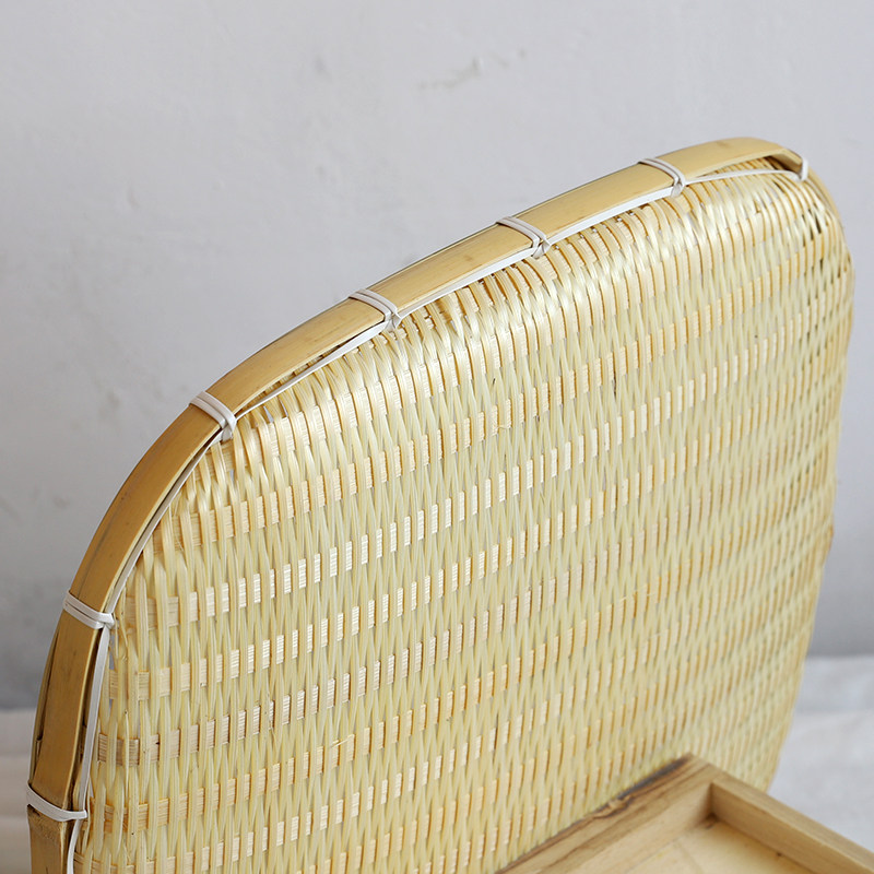 竹编正方形簸箕晾晒篮馒头筐竹篮B竹筛竹扁筲箕手工编织竹筐竹制