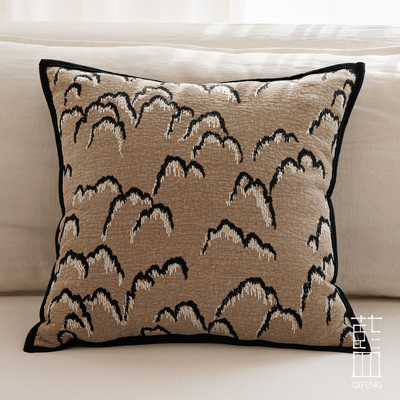 复古肌理感抱枕美式客厅软装腰枕