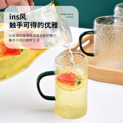 耐高温带把玻璃杯待客泡茶杯喝水杯子家用客厅玻璃水杯女水壶套装