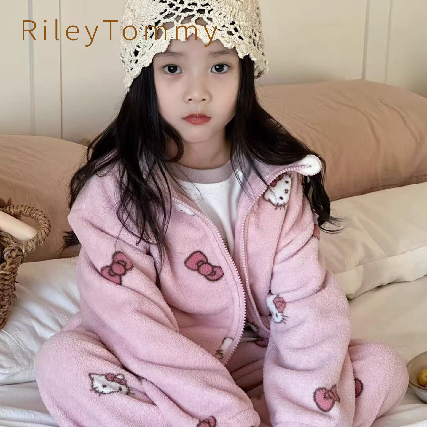 英国RileyTommy女童法兰绒睡衣