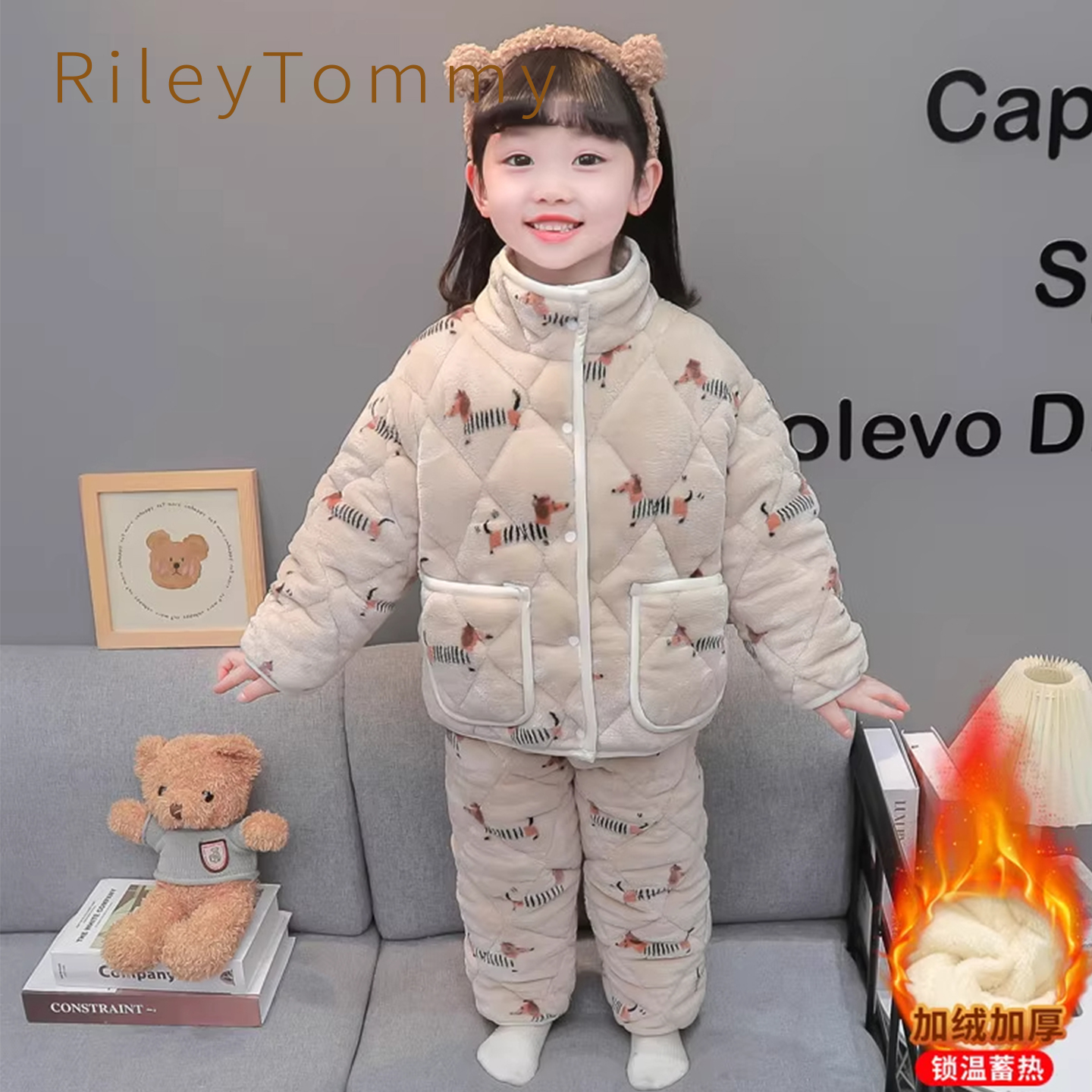 英国RileyTommy法兰绒睡衣套装