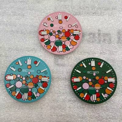 新款NH35表盘直径28.5mm改装表盘彩色泡泡字面手表配件