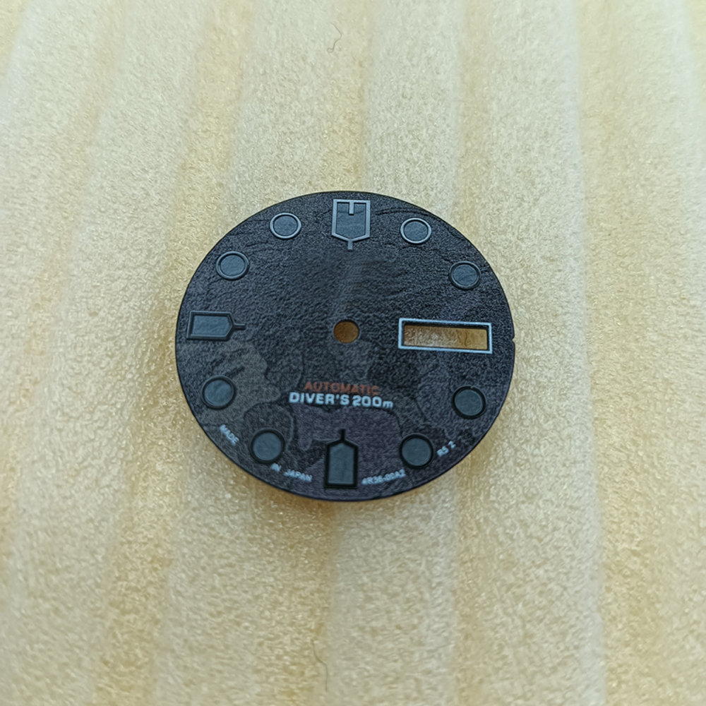 NH36表盘组装机械表面改装表壳潜水表绿夜光表盘配件尺寸28.5mm