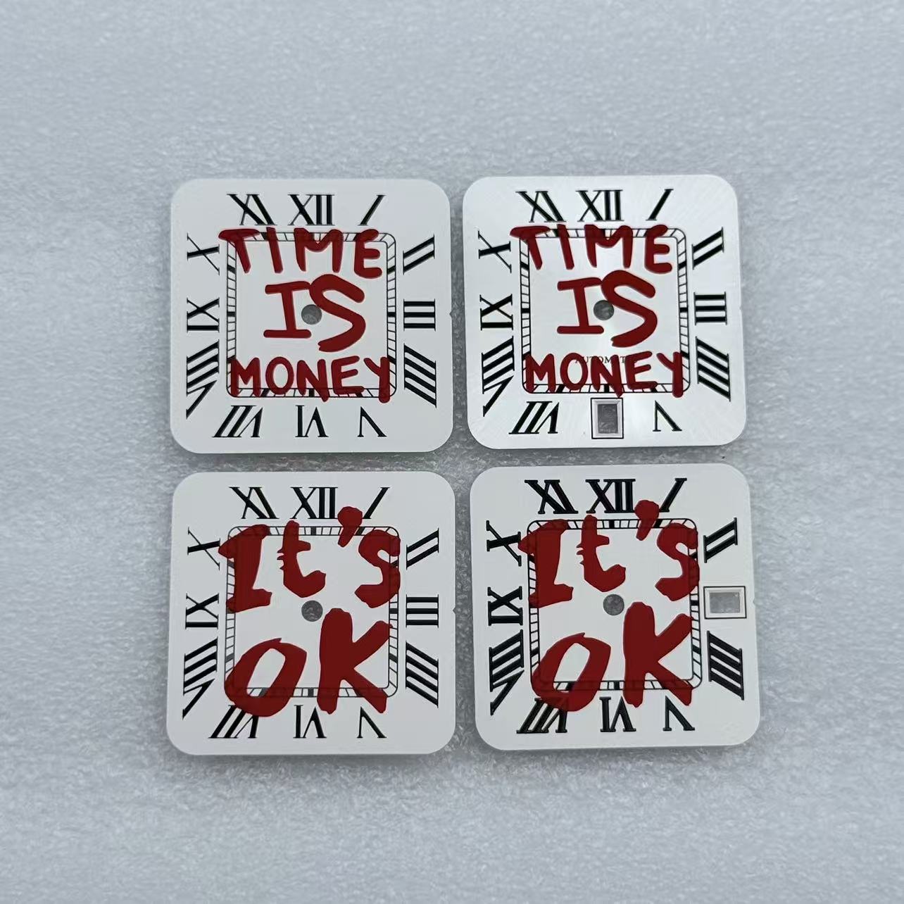 新款方形罗马表盘个性字面 适装NH35机芯 直径26.9X26.9mm