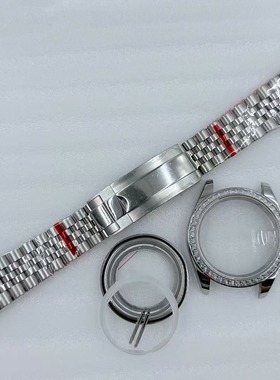 8285机表壳表带套装 蓝宝石玻璃 直径40mm 适装31mm表盘 手表配件