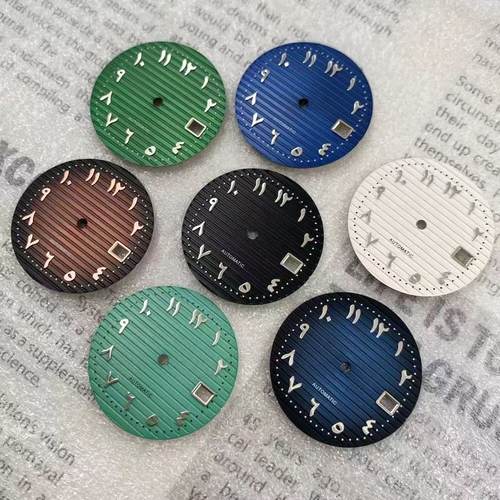 新款PP 30.5mm改装表盘中东阿拉伯数字无夜光字面适装NH35机芯