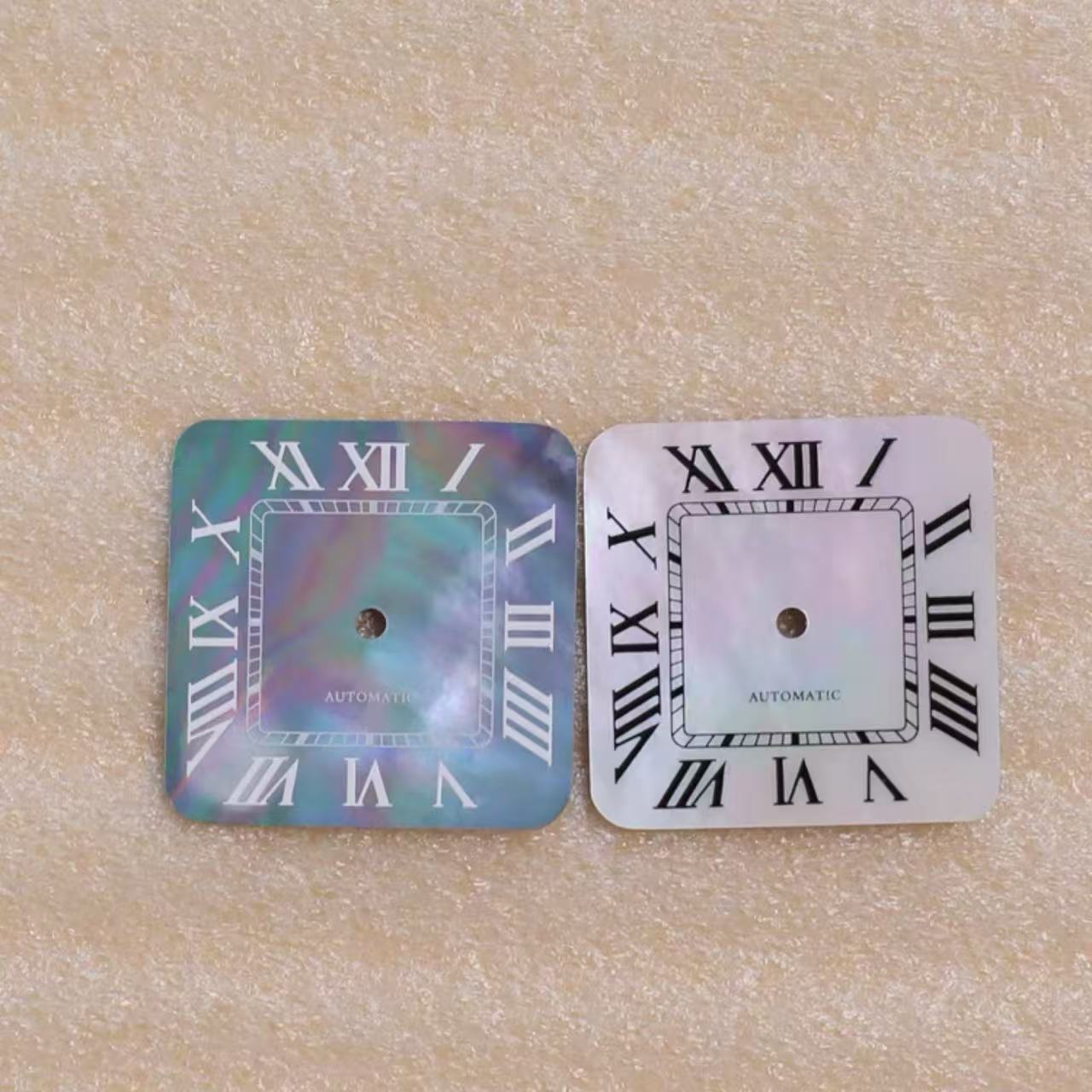 新款NH35贝壳表盘直径26.9mm机械表日志改装NH36绿夜光手表配件