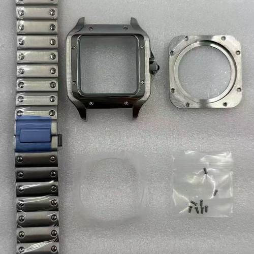 山度士款38mm方形壳带手表配件 适配NH35/38/70/72机芯.表壳锁把