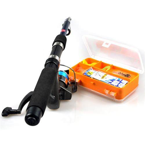 1.8m Telescopic Spinning Rod Fishing Reel Combo Full Fishing