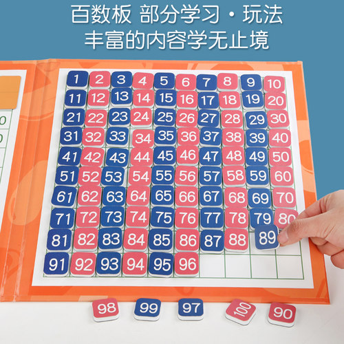 极速百数板儿童数学启蒙加减法磁力1-100数字板磁性蒙氏教具