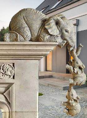 好货Animal Elephant Resin Ornaments Garden Decorations Eleph