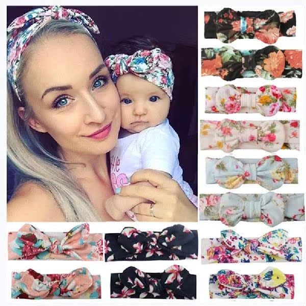 2 Pcs/Set Baby Mom Girl Headband Infant Hair Accessory