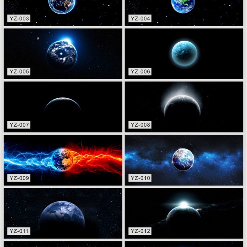 鱼缸背景纸星球星空宇宙鱼缸高清图3d立体鱼缸贴纸水族箱背景贴纸