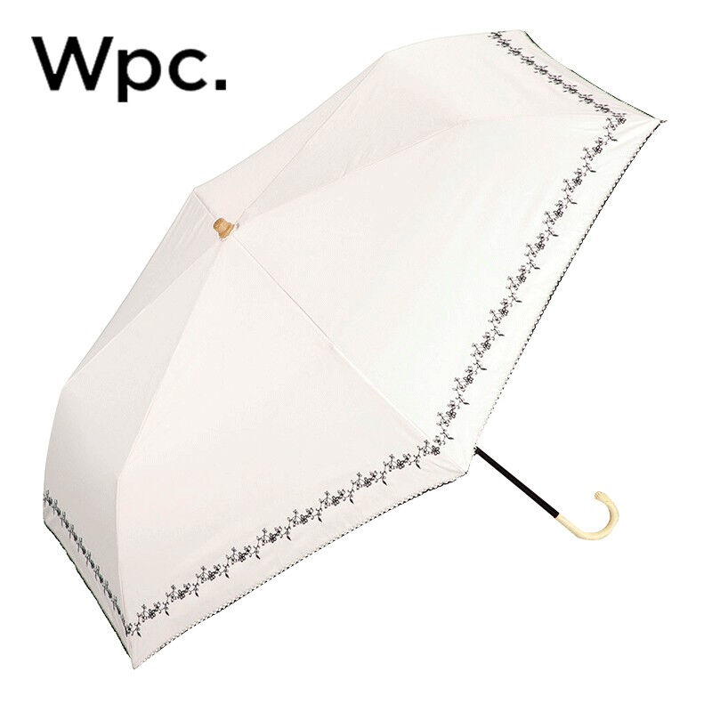 Wpc.遮光遮热轻量防UV防晒折叠彩胶遮阳伞太阳伞雨伞女遮光小花.