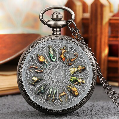 极速12 Constellations Commemorative Coin Theme Man Quartz Bi