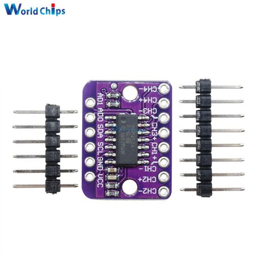 极速MCP3424 Digital I2C ADC-4 Channel Conversion Module For