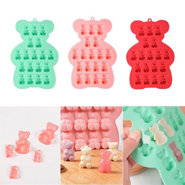 18 Holes Silicone Cake Molds Bear Shape Silicone Fondant