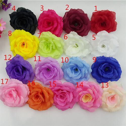 极速10PCS/Lot 8CM Artificial Black Roses Silk Flower Heads D