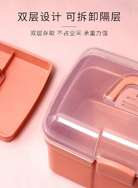 好货美甲工具箱大容量可放光疗机指甲油胶手提式多层收纳盒美甲师