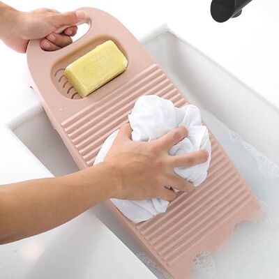极速1Pcs Plastic Washing Board Wavy Friction Surface Non-sli