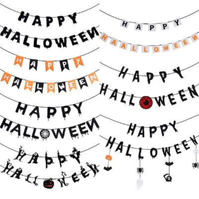 极速Non-woven Halloween Decoration Pennants Bunting Banner