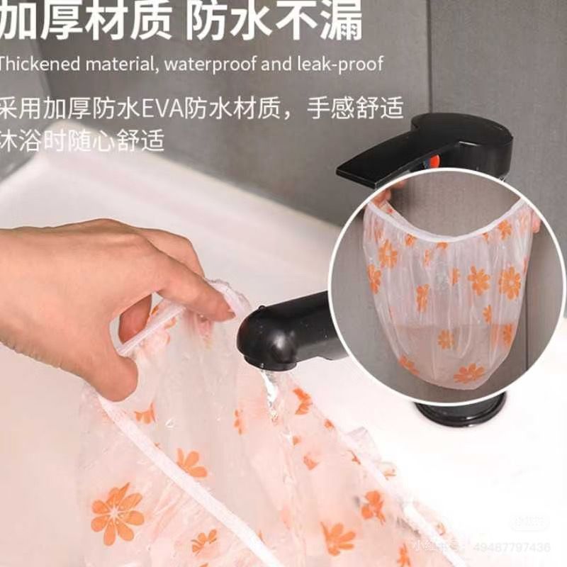 女士加大加厚防水发膜两用浴帽